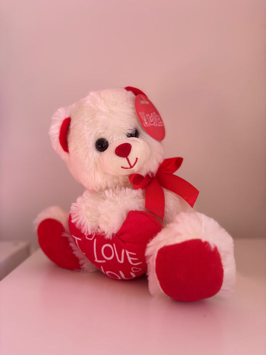 Red Ribbon I Love You Bear
