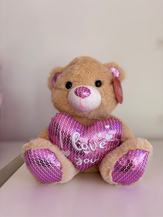 Purple Heart I Love You Bear