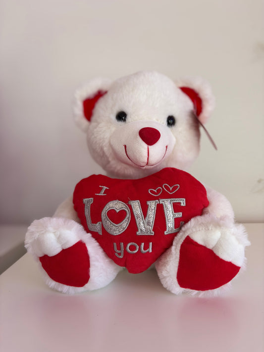 White I Love You Bear